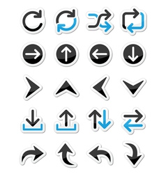 Arrow icon sets isolated on white vector image