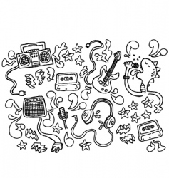 Doodle rock vector image