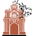 Arch with olive branches vector image