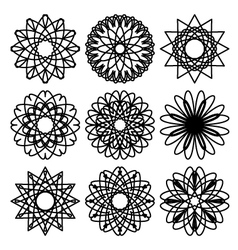 Set of circular ornaments vector image