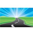 Road to the sunrise vector image