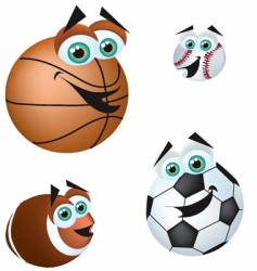 Crazy sports balls vector image