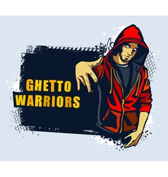Young gangster vector image