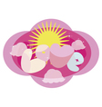 Love message banner vector image