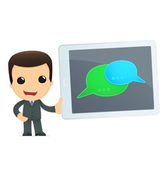 Funny cartoon boss vector image