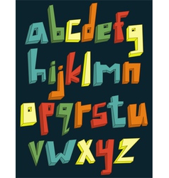 Colorful 3d lower case alphabet vector image
