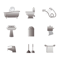 Bathroom icon set Bathroom icon set vector image