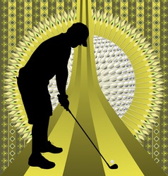 Golfer vintage design vector image