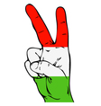 Peace Sign of the Hungarian flag vector image