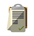 Clipboard check list delivery report shadow vector image