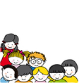 Cute cartoon kids frame vector image