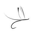 Fly fishing icon vector image