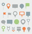 Navigation pins collection vector image