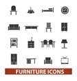 Furniture icons set vector image