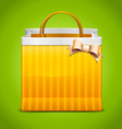 Shopping Bag Icon With Bow vector image