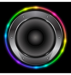 Colorful background with Sound Speaker vector image
