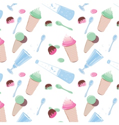 Pattern with sweets candy water and ice cream vector image