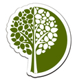Tree emblem 1 isolated on white vector image