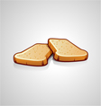 Two slices of bread vector image