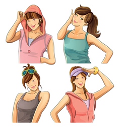 Pretty Girl Collection Pretty Girl Collection vector image