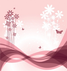 Flower back vector image