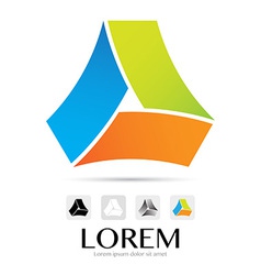 Abstract colorful logo design element vector image