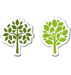 Tree emblem 2 isolated on white vector image