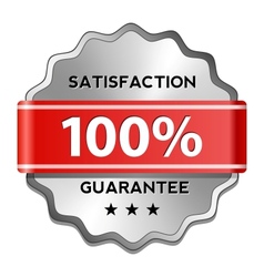 Satisfaction guarantee label vector image