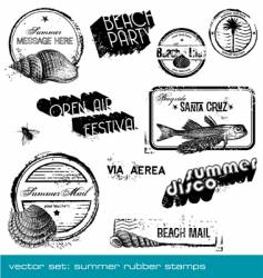 Summer stamps vector image