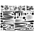 Ink brush strokes set vector image