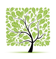 Art tree beautiful for your design vector image