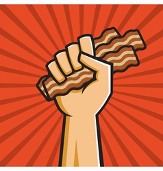 Fist Full of Bacon vector image