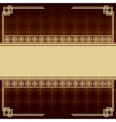 Vintage background with antique design elements vector image