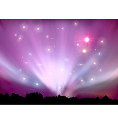 Aurora boreal vector image