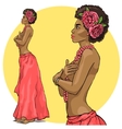 Beautiful black woman vector image