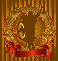 Motorcyclist vintage design vector image