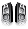 Speakers on white background vector image