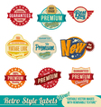 Retro vintage label Badge Set vector image