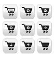 Shopping cart buttons set vector image