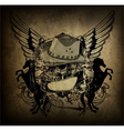 Skull with wings vector image