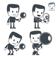 Search icon man set016 vector image