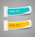 Colorful label paper brush stroke vector image