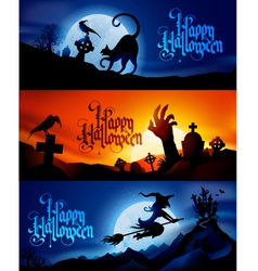 Halloween banners vector image
