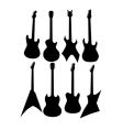 Guitar silhouettes vector image