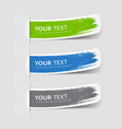 Collection label paper brush stroke vector image