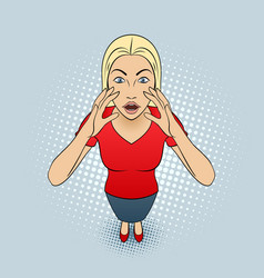 Woman gesturing vector image