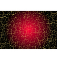 Red texture with gold cracks vector image