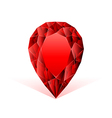 Ruby face against white background Ruby face against white background vector image