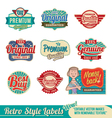 Retro label Set vector image