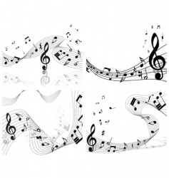 Notes staff vector image